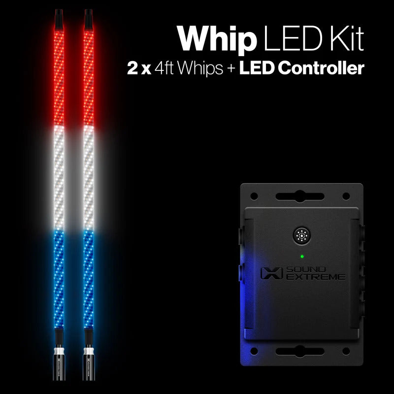 Extreme Whip Kit Qty 2 x 4 ft plus LEDCast Controller