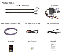 Load image into Gallery viewer, Extreme Whip Kit Qty 2 x 4 ft plus LEDCast Controller

